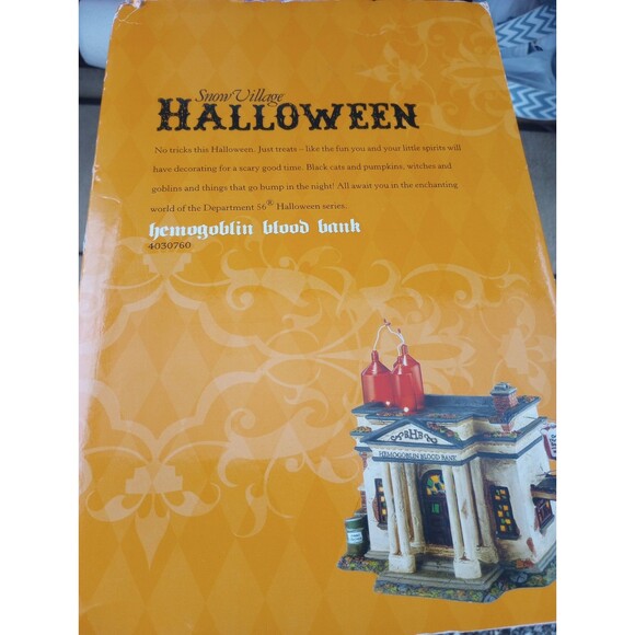 Dept 56 Halloween Hemoglobin Blood Bank Limited Edition Ship Within 24 Hours - Picture 2 of 12